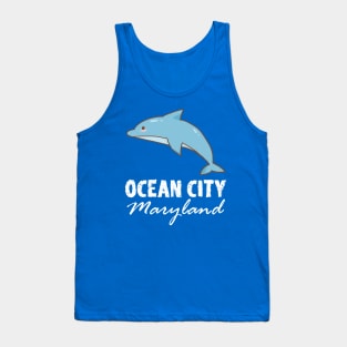 Ocean City Maryland (blue dolphin) Tank Top